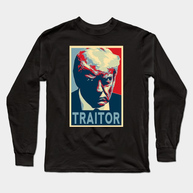 Trump Traitor Mugshot - by-CH3Media Long Sleeve T-Shirt by CH3Media